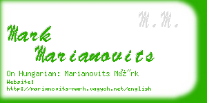 mark marianovits business card